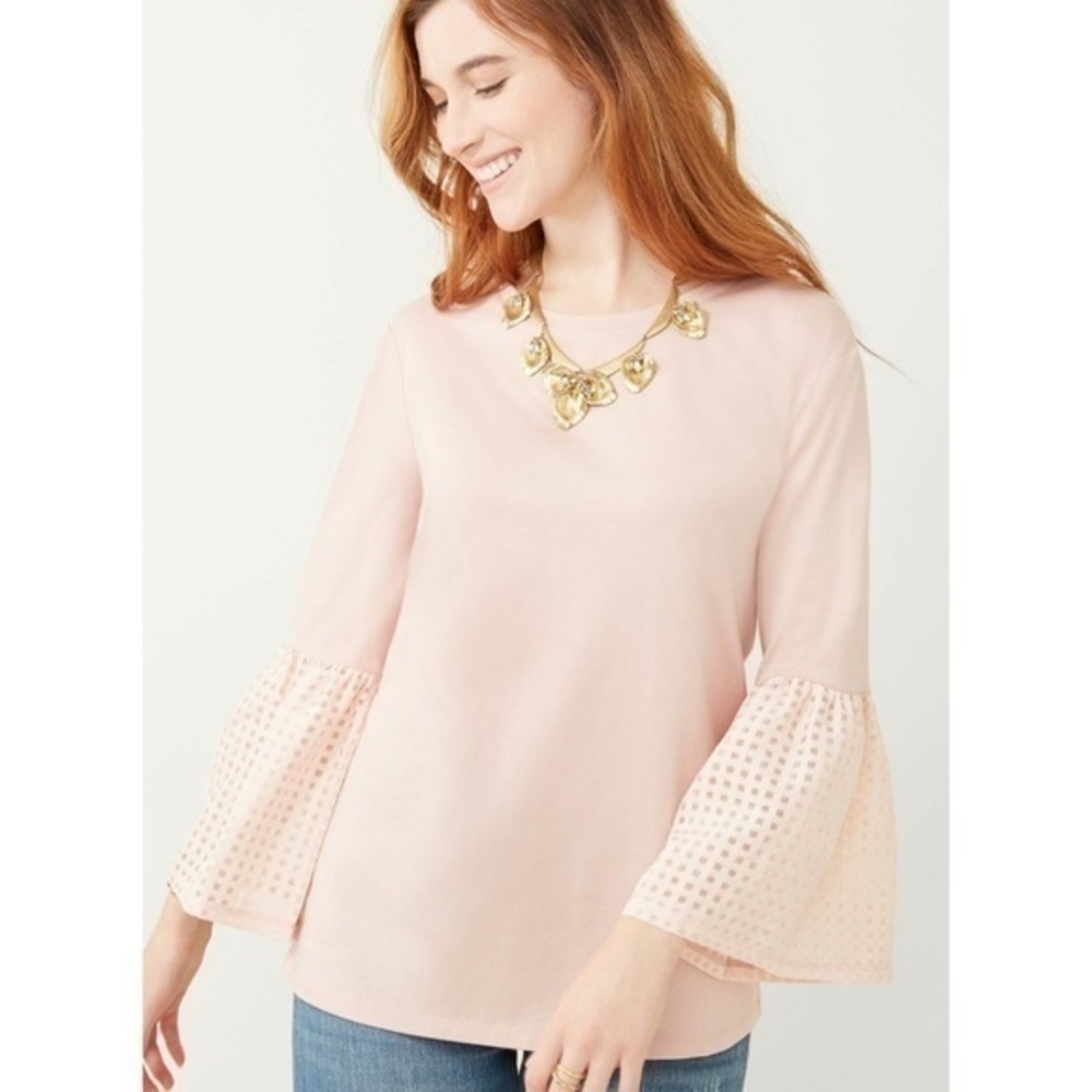 NWOT  STELLA AND DOT  BLUSH LOLO BLOUSE Blush Pink‎ XL